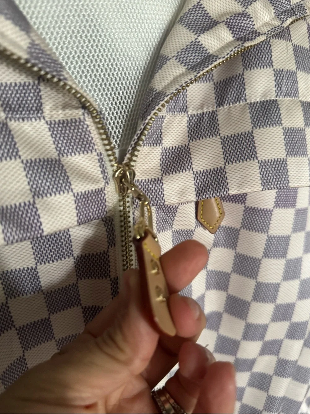 Louis Vuitton sz s sz 40 Checked Hooded Drawstring Parka Jacket - Cream Check
